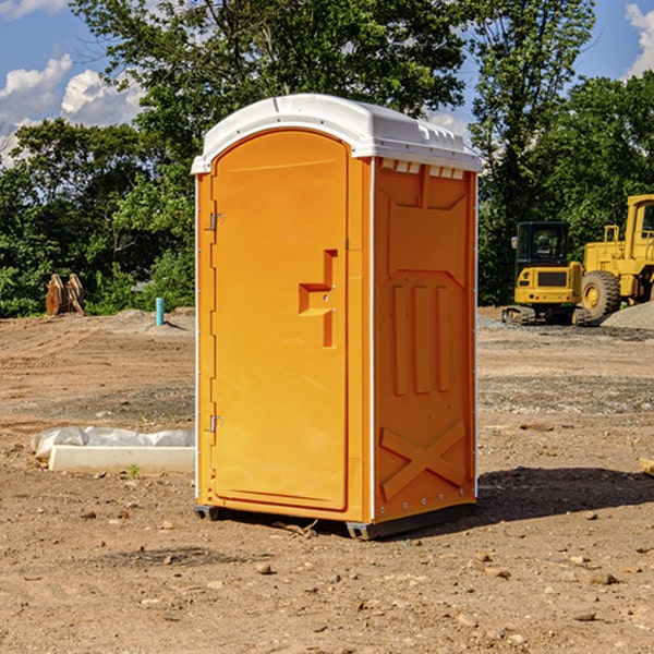 how often are the porta potties cleaned and serviced during a rental period in Novesta MI